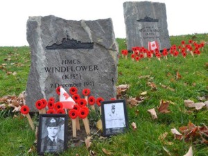 Canadian Naval Memorial at HMCS PREVOST, London, Ontario.