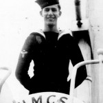 Bruce Keir, RCNVR, Stoker, HMCS TRENTONIAN was the first veteran from the corvette that I was able to speak too. He joined the ship after commissioning and was one of the survivors when TRENTONIAN was torpedoed on 22 February 1945. Photo -Roger Litwiller, courtesy Bruce Keir. Collection,