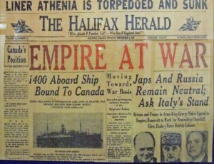 WWII athenia1 Newspaper