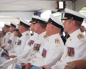 The day before the ceremony the RCN's Naval Board held their meetings in HMCS HAIDA.