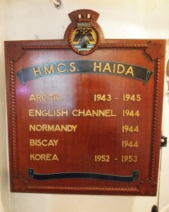 HMCS HAIDA Battle Honours