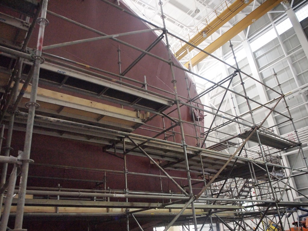 Truly magnificent! This was my first view of SACKVILLE as we entered the sub shed. HMCS SACKVILLE in the Fleet Maintennce Facilty, Cape Scott in HMC Dockyard in Halifax on 30 Septemebr 2018. Roger Litwiller Collection, courtesy Roger Litwiller. (RTL08892)