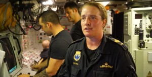 MS Anna Whiten, Weapons tech in HMCS CHICOUTIMI, Victoria class submarine. Courtesy CBC.