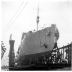 Corvette and Laundry Out to Dry -HMCS MORDEN