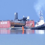 HMCS OJIBWA Passes Iroquois Lock on the St. Lawrence Seaway.