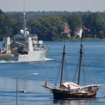 Old Meets New -HMCS GLACE BAY