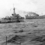 Merchant Ship on Fire -Irish sea