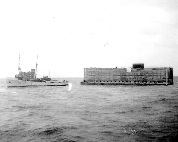 Mulberry Caisson and Tug