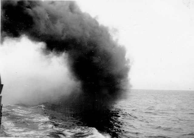 HMCS TRENTONIAN smoke screen