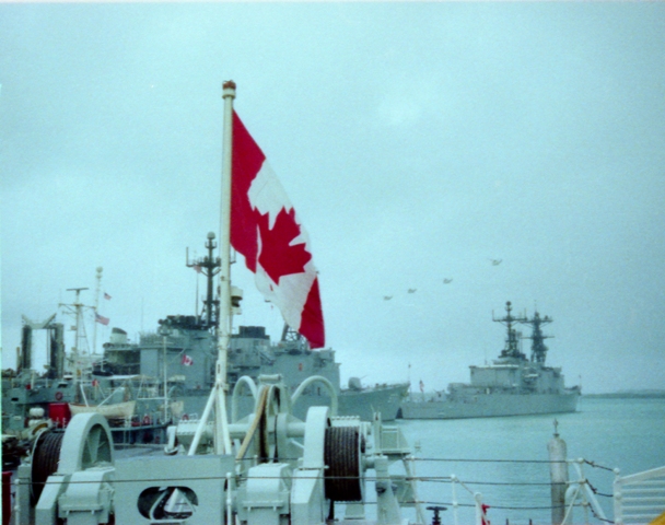 Sea Kings over Rosie Roads