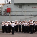 HMCS ONTARIO Band with HMCS KINGSTON