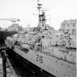 HMCS HURON (1st) -Drydock, Toulon, France
