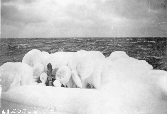 HMCS WASAGA Under Ice