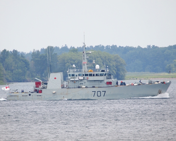 HMCS GOOSE BAY on the St. Lawrence River