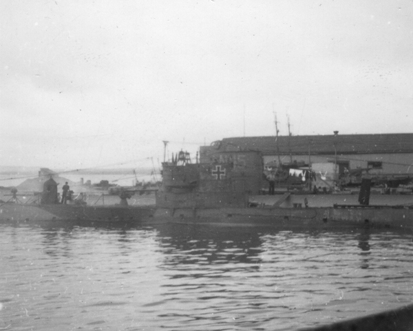 HMSub TRUSTY with German U-Boat