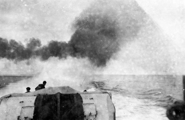 HMCS IROQUOIS Dropping Depth Charges