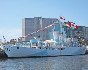 HMCS SACKVILLE is the last surviving corvette from WWII. She is kept in her Western Approaches Camouflage scheme as a tribute to the sailors that sacrificed and served in the Battle Of Atlantic. Roger Litwiller photo.