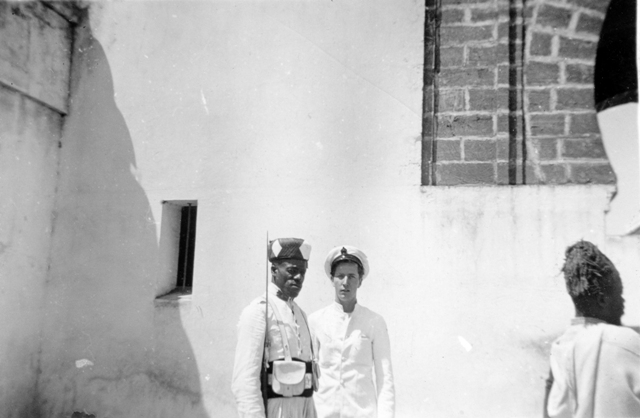 RCN Sailor with Moroccan Sentry