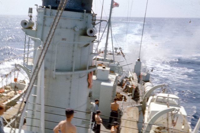 HMCS SASKATCHEWAN Gunnery Practice