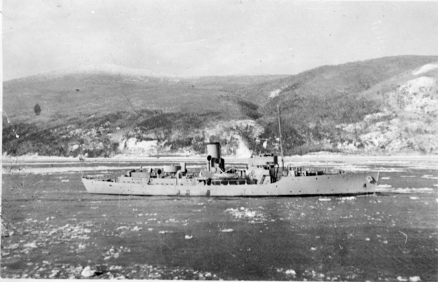 Early RN Corvette in the St. Lawrence River