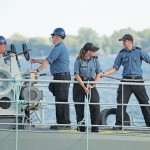 Securing HMCS GLACE BAY